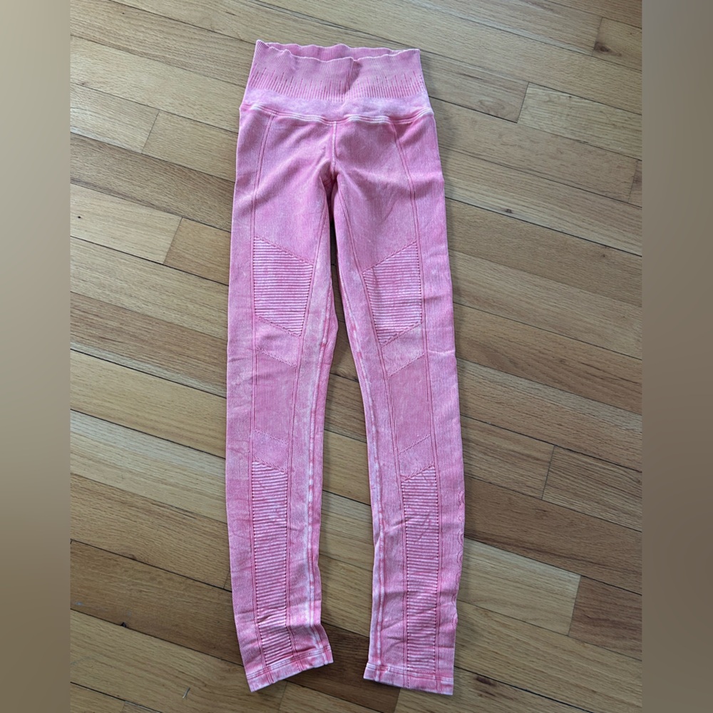 Avocado Women Leggings Size Small Pink Textured Eco Friendly Made In USA